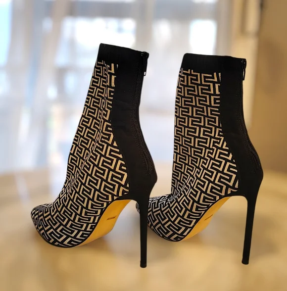 Geometric Patterned Ankle Boots Anna Mitchell Size 8 1/2 - Picture 2 of 6